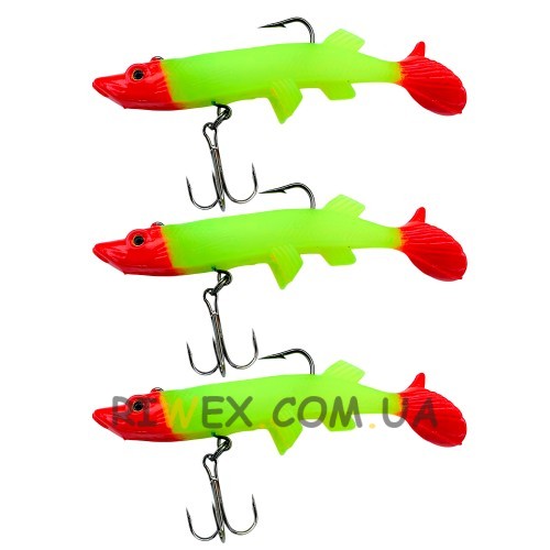 Універсальна силіконова маленька приманка Jaixing Soft Lures 15.2g, 10см, 3 шт, колір 034