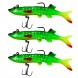 Універсальна силіконова маленька приманка Jaixing Soft Lures 22.3g, 12см, 3 шт, колір 031