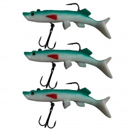 Універсальна силіконова маленька приманка Jaixing Soft Lures 15.2g, 10см, 3 шт, колір 702