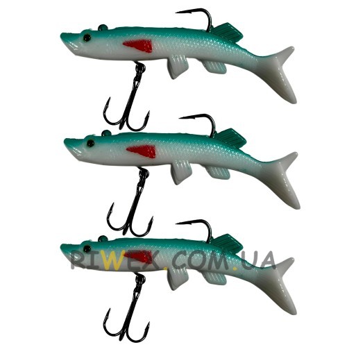Універсальна силіконова маленька приманка Jaixing Soft Lures 15.2g, 10см, 3 шт, колір 702