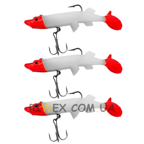 Універсальна силіконова маленька приманка Jaixing Soft Lures 22.3g, 12см, 3 шт, колір 318