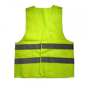 Жилет безпеки із світловідбиваючими смугами високої видимості, Світло-жовтий XL (JS)
