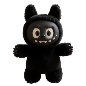 Коллекционная пушистая игрушка-сюрприз фигурка-брелок Labubu Лабубу Черный Коллекционная пушистая игрушка-сюрприз фигурка-брелок Labubu Лабубу Черный