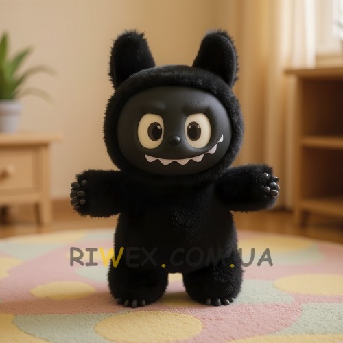Коллекционная пушистая игрушка-сюрприз фигурка-брелок Labubu Лабубу Черный