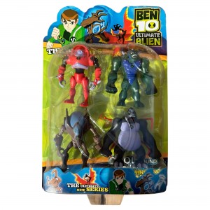 Детский набор коллекционных фигурок G01990/0805-1 4 шт. светящихся BEN10 5 серии в коробке (NI)