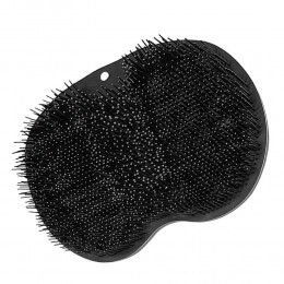 Силиконовая мочалка для тела для душа и ванной на присосках, Черная