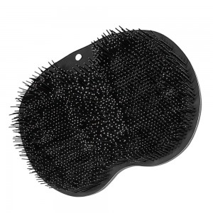 Силиконовая мочалка для тела для душа и ванной на присосках, Черная