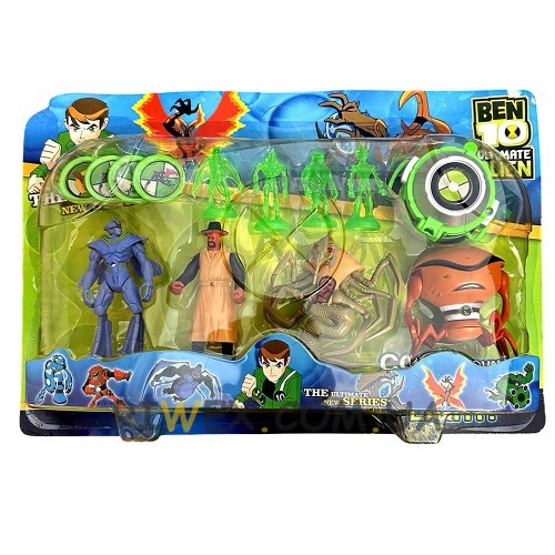 Коллекционный набор G01985/0842-12 Ben10, 4 фигурки 5 серии (Жук+Краб+Ион+Адватай)(NI)