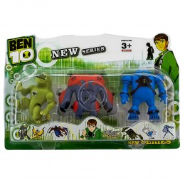 Колекційний набір G12010/0807-6  Ben10, 3 фігурки 5 серії (Гарматне ядро, ​​Енергія, Хамелеон)(NI)