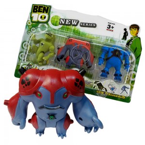 Коллекционный набор G12010/0807-6  Ben10, 3 фигурки 5 серии (Пушечное ядро, Энергия, Хамелеон)(NI)