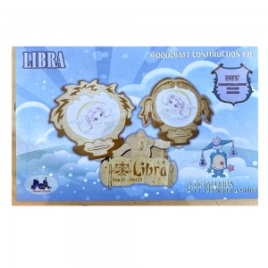 Деревянный 3D-конструктор GPF109 "Знак Зодиака: Весы" сборные модели 4 пластины (NI)