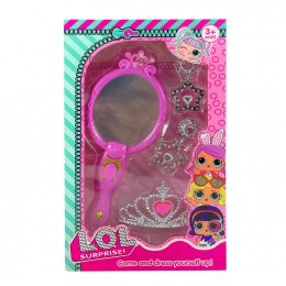 Детский игровой комплект набор стилиста (зеркальце, корона, набор аксессуаров) LOL surprise 993F 3+ (AHMD)