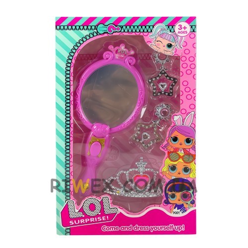 Детский игровой комплект набор стилиста (зеркальце, корона, набор аксессуаров) LOL surprise 993F 3+ (AHMD)