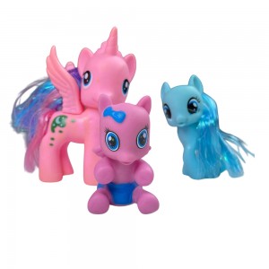 Подарочный набор игрушек единороги с расческой в комплекте «My happy horse» L-A22 3+ (AHMD)