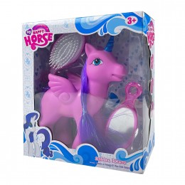 Подарочный набор игрушек единороги с расческой и зеркалом в комплекте My happy horse EN71-6P (AHMD)