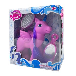 Подарочный набор игрушек единороги с расческой и зеркалом в комплекте My happy horse EN71-6P (AHMD)