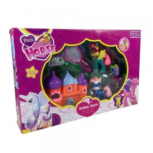 Дитячий набір іграшок з єдинорогами, замком і аксесуарами «Fun lovely horse» (AHMD)