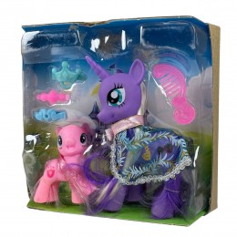 Игровой комплект из двух милых пони My pretty pony L-A15 с аксессуарами по уходу (AHMD)