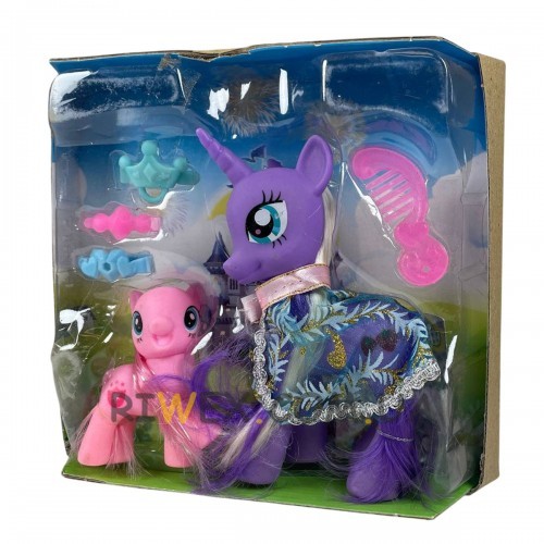 Ігровий комплект з двох милих поні My pretty pony L-A15 з аксесуарами для догляду (AHMD)