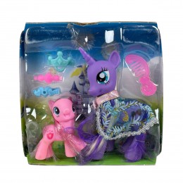 Игровой комплект из двух милых пони My pretty pony L-A15 с аксессуарами по уходу (AHMD)