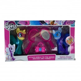 Игровой детский набор игрушечных единорогов My happy horse L-20/A25-3, 3+ (AHMD)