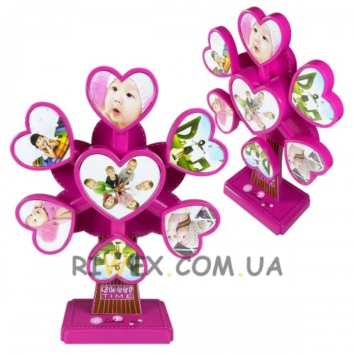 Інтерактивна музична фоторамка-вітрячок Music photo frame LM77 B-1 Рожевий (AHMD)