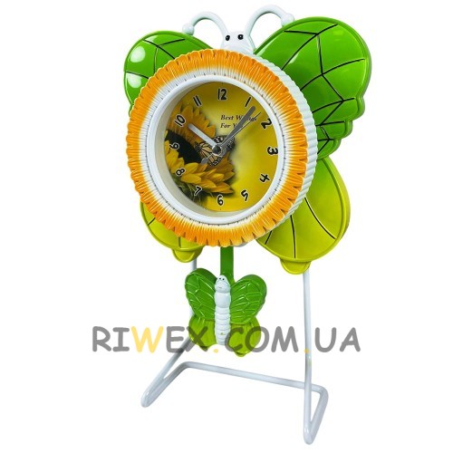 Настольные детские часы с маятником LM77-7301 на каркасе, Зеленый (AHMD)