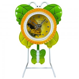 Настільний дитячий годинник з маятником LM77-7301 на каркасі, Зелений (AHMD)
