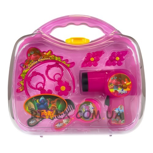 Детский игрушечный набор стилиста-парикмахера зеркальце, фен в кейсе Fashion Princess BL8803A 8 предметов (AHMD) 