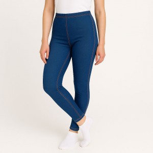 Демісезонні лосини B096-1 лаконічний крій розмір XL, Синій (BOT) Демісезонні лосини B096-1 лаконічний крій розмір XL, Синій (BOT)