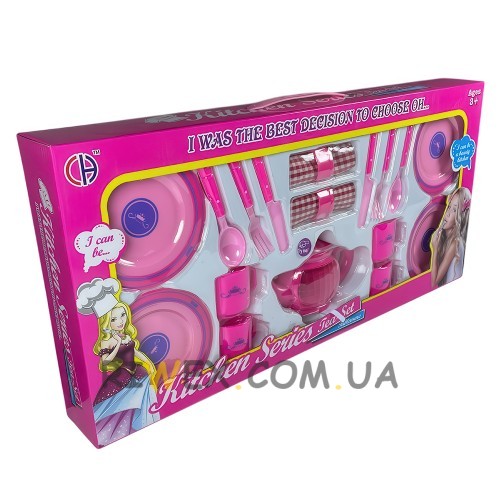 Дитячий набір іграшок кухонний набір для чаювання Kitchen Series Tea-Set CH-08R 19 предметів (AHMD) Дитячий набір іграшок кухонний набір для чаювання Kitchen Series Tea-Set CH-08R 19 предметів (AHMD)