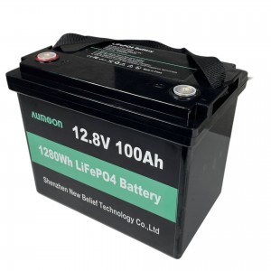 Літій-залізо-фосфатний акумулятор AUMOON LP12-100A LiFePO4 1280Wh, 12.8V, 100Ah (ISML)