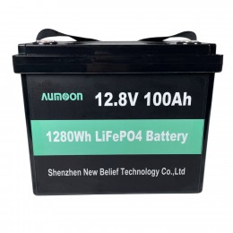Літій-залізо-фосфатний акумулятор AUMOON LP12-100A LiFePO4 1280Wh, 12.8V, 100Ah (ISML)