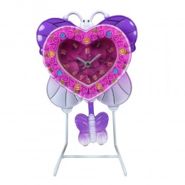Настольные детские часы на каркасе в форме бабочки Clock LM77-7300 Розовый (AHMD) Настольные детские часы на каркасе в форме бабочки Clock LM77-7300 Розовый (AHMD)