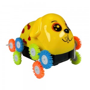 Интерактивная детская игрушка в виде собачки на колесах Tumbling animal NO3312 Желтый (AHMD)