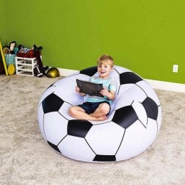 Надувне кругле крісло у вигляді футбольного м'яча Bestway 75010, 114 х 112 см (LM)