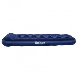 Надувной велюровый полуторный матрас Bestway Pavillo 67224 (с подголовником, встроенный ножной насос) (LM)