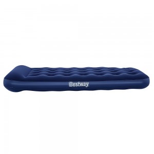 Надувний велюровий полуторний матрац Bestway Pavillo 67224 (з підголовником, вбудований ножний насос) (LM)