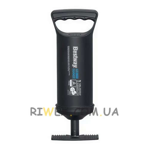 Ручной портативный насос с переходниками-насадками для надувной мебели, матрасов, кресел, кроватей BestWay 62083 (LM)