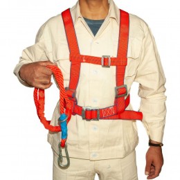 Ремень безопасности MARSHFL S-23/642 с защитными кольцами из кованой стали и карабином  (JS)