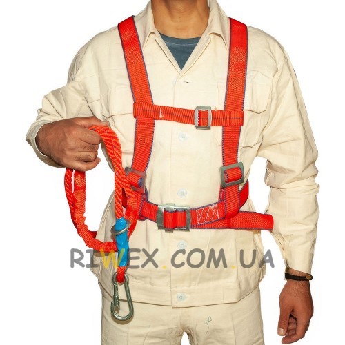 Ремень безопасности MARSHFL S-23/642 с защитными кольцами из кованой стали и карабином  (JS)