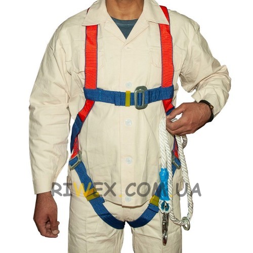 Ремень безопасности MARSHFL  S-22/861 с защитными кольцами из кованой стали и карабином  (JS)