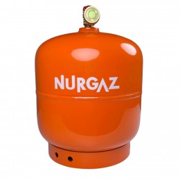 Турецкий газовый баллон Nurgaz (8,5 л) без горелки, оранжевый