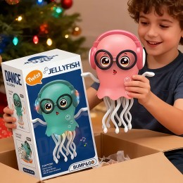 Музыкальная игрушка Танцующий осьминог с подсветкой YIWU «Dancing Jellyfish» 712799, Розовый (OX)