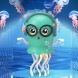 Музыкальная игрушка Танцующий осьминог с подсветкой YIWU «Dancing Jellyfish» 712799, Бирюзовый (OX)