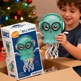 Музыкальная игрушка Танцующий осьминог с подсветкой YIWU «Dancing Jellyfish» 712799, Бирюзовый (OX)