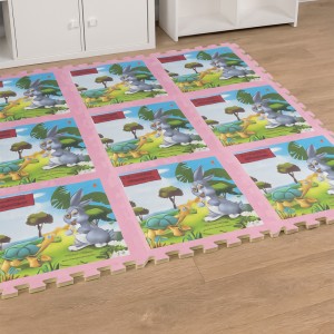 Дитячий м'який коврик-пазл EVA Герої мультфільмів 8 пазлів 31,5 х 31,5 х 1 см Рожевий (12) Дитячий м'який коврик-пазл EVA Герої мультфільмів 8 пазлів 31,5 х 31,5 х 1 см Рожевий (12)