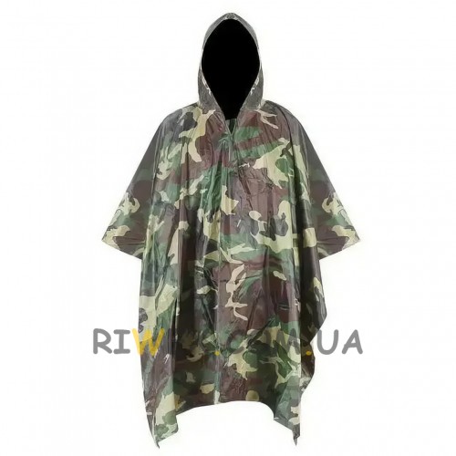 Плащ дощовик пончо військовий Камуфляж, розмір універсальний (205)