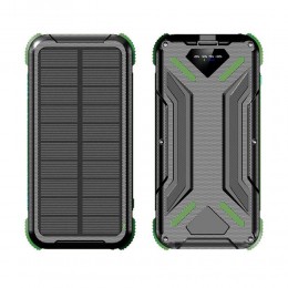 Універсальний потужний зовнішній акумулятор Jiageng ZL807 10000 mAh із сонячною панеллю, Зелений (AMN)