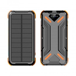 Універсальний потужний зовнішній акумулятор Jiageng ZL807 10000 mAh із сонячною панеллю, Помаранчевий (AMN)